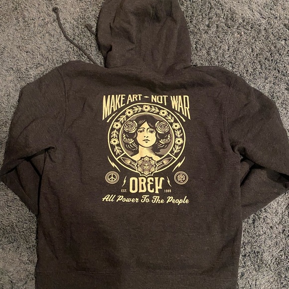 Obey Tops - OBEY- “make art not war” hoodie